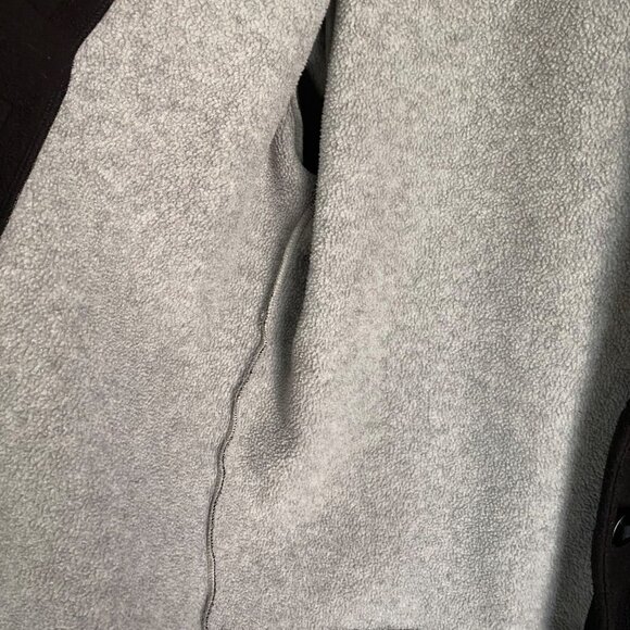 Talbots Petites 3 Button Front Black Fleece Jacket Coat Small - Picture 8 of 11